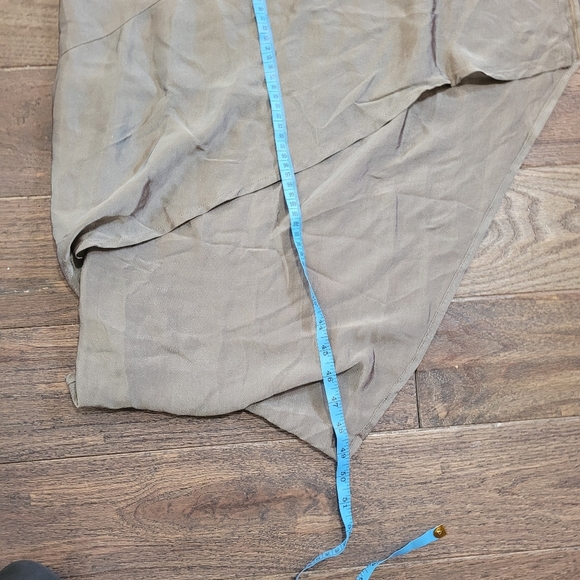 Asya Italian Design Sheer Tan High Low sleeveless Dress Small - Picture 10 of 13